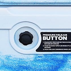 Milee cooler air pressure release button