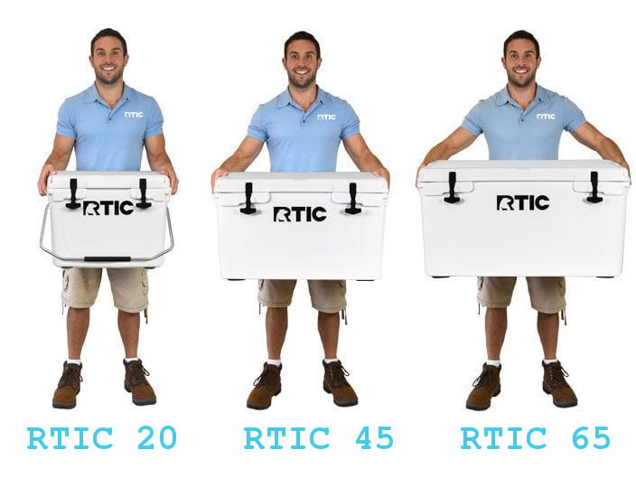 rtic cooler size