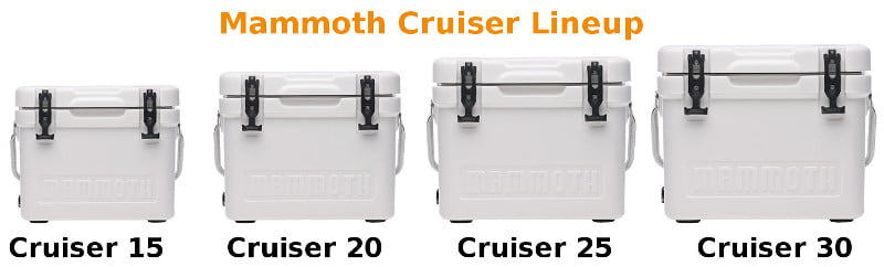 Mammoth Cruiser Coolers - Sizes