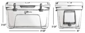 Coho Extreme 55 cooler - Dimensions